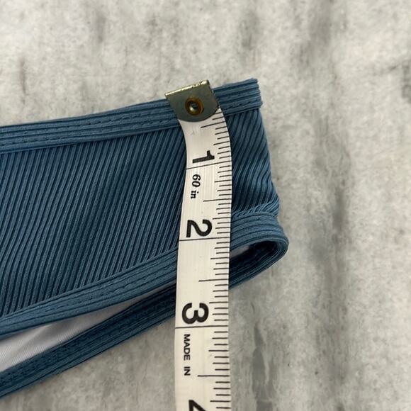 Blue Ribbed Strappy 2 Piece Bikini NWOT Woman Size Medium - Picture 6 of 6